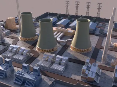 Power Plant for 3D print 3D print model
