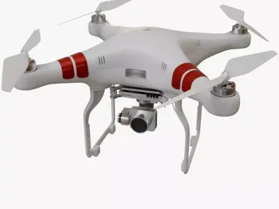Quadcopter Drone 3D model 2