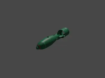 British Explosive Ordnance General Purpose 500lb Bomb Mk IV Low-poly 3D model