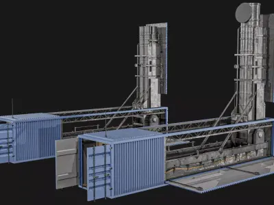  Container Missiles System Pack Low-poly 3D model