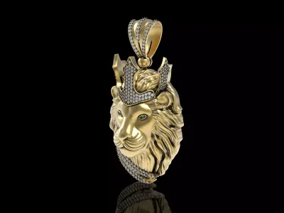 Lion King Face Pendant 3D print model