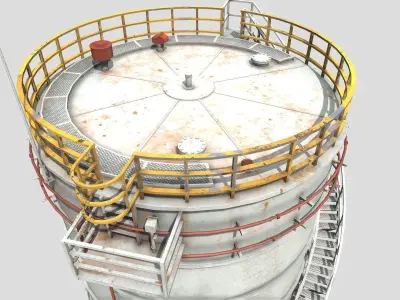 Storage Tank Low-poly 3D model purchase