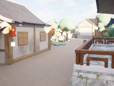 Traditional Village Scene 3D model purchase