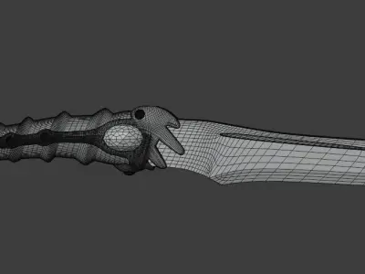 ARYA STARK DAGGER   CATSPAW VELYRIAN STEEL DAGA ZARPA DE GATO  3D model