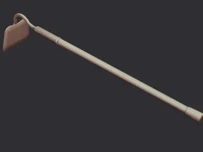 Farming Hoe Low-poly 3D model