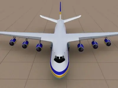 Antonov AN 226 Low-poly 3D model