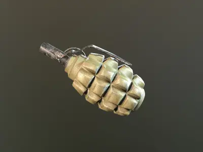 F1 Grenade Low-poly 3D model