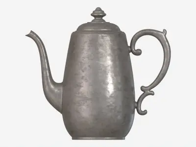 Old Metal Tea and Coffee Pot 3D model