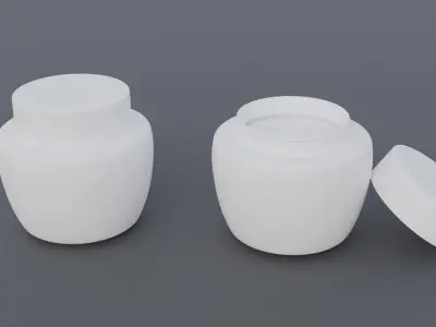 Cream Jar 01 3D model