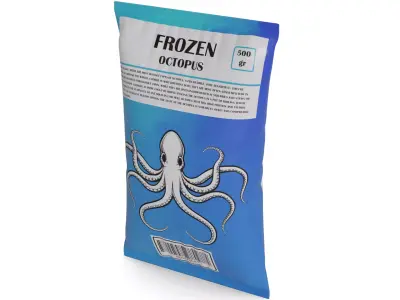 Frozen seafood Frozen Octopus 3D model