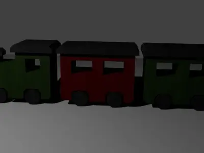 toy train Low-poly 3D model purchase