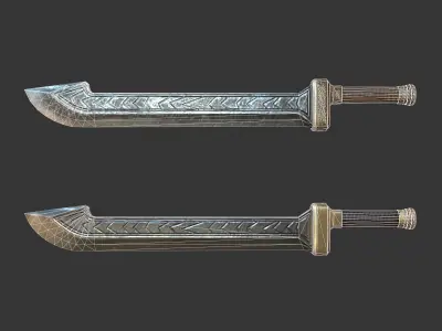 Cleaver Sword Low-poly 3D model