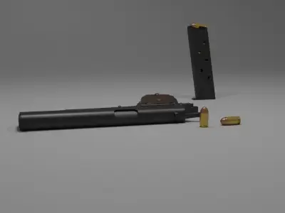 Colt 1911 Low-poly 3D model