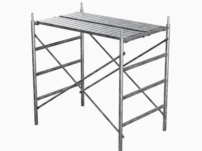 Metal Scaffolding Construction 06 Low-poly 3D model