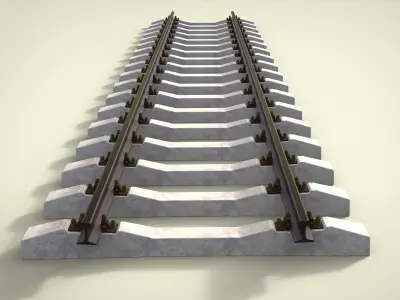 Railway track 3D model purchase