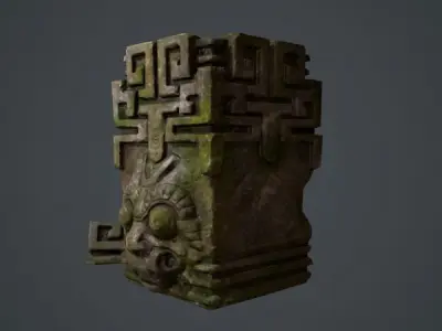 Ancient Statue Low-poly 3D model