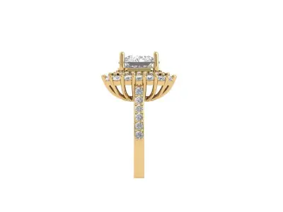 Asscher Artdeco  Ring 3D print model purchase