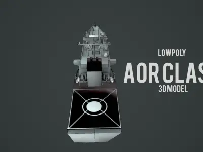Lowpoly Aor Class Ship Low-poly 3D model