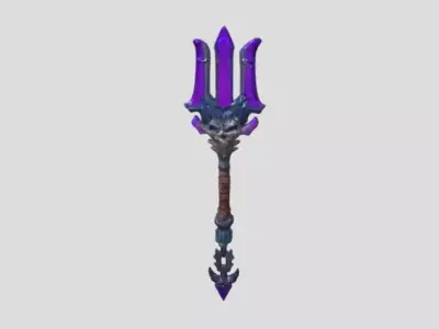 Skeleton Trident by Tripo Free 3D model