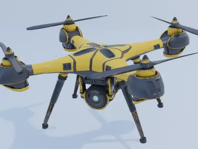 3D SciFi Futuristic Passenger Drone 3D model