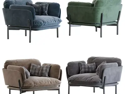 Cloud One Seater LN1 steelcut by andTRADITION 3D model