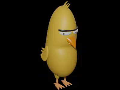 Offended Bird Free 3D model