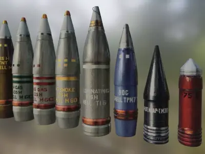 Artillery Ammunitions 3D model
