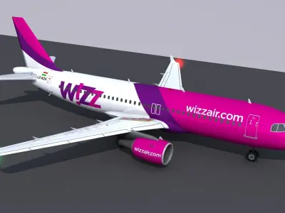 Airbus A320 livery  Wizz Air  3D model