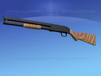 Tactical 12 Gauge Shotgun Woodstock 3D model