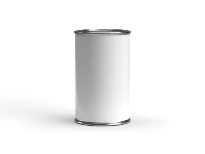 Half quart paint can with lid 3D model