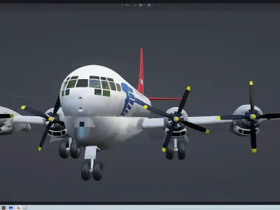 C-97 transport plane Free 3D model