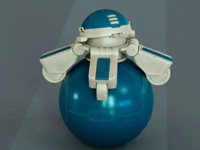 BALL ROBOT L-1 rigged Free 3D model