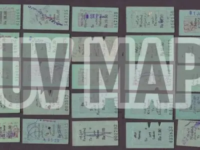 Railway Tickets Low-poly 3D model