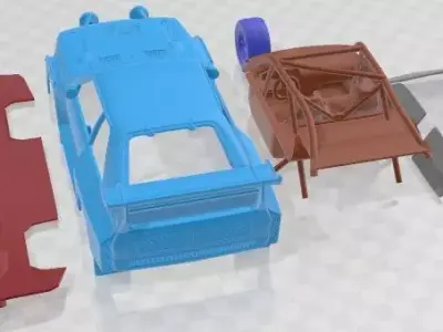 Audi Quattro Sport S1 1985 V2 Printable Car  3D print model