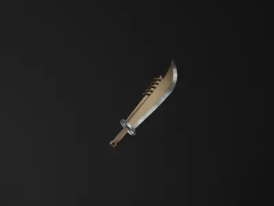 Dolunay sword Low-poly 3D model