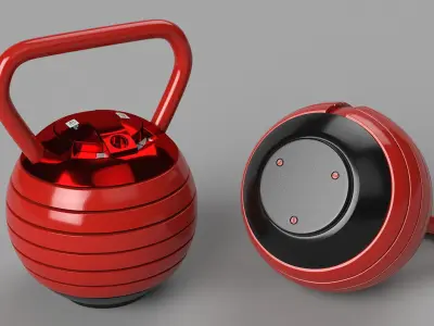 Adjustable Kettlebell Red 3D model