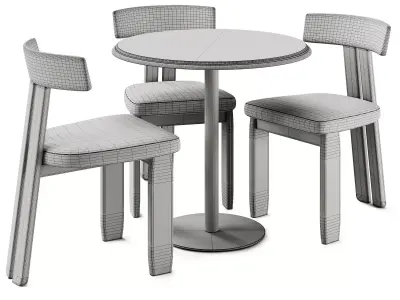 Fameg Ronda Cafe Table and Erika Side Chair 3D model
