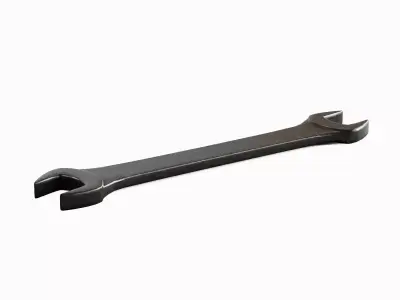 Old Steel Wrench 03 Low-poly 3D model