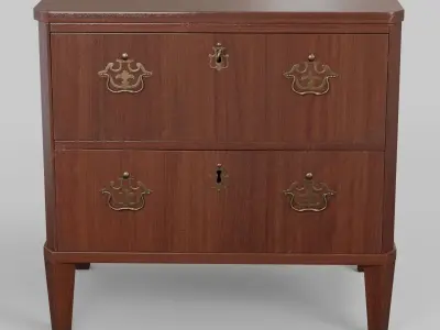 Classic chest of drawers England around 1810 3D model