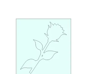 Elegant Rose Mold for Resin Concrete and More 3D model
