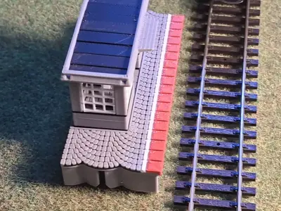 Single Edge Platform Shelter 1-87 FDM color 3D print model