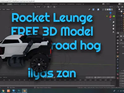rocket league FREE 3D model road hog Free low-poly 3D model