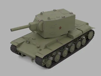 KV-2 Heavy Tank 3D model purchase