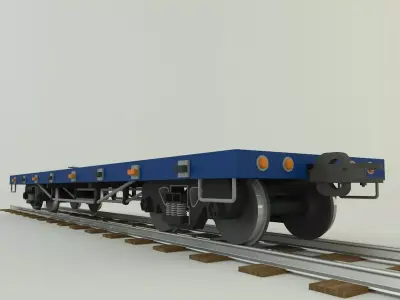 train freight wagon 3D model