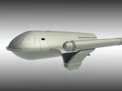 Matt Jefferies TOS Concept Shuttle 3D print model