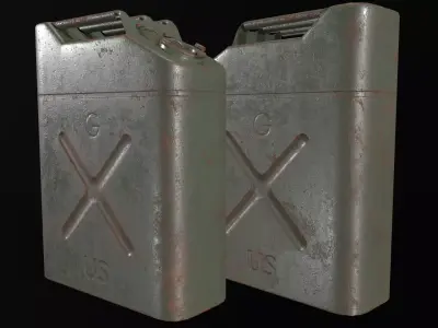 Rusty Jerry Can Low-poly 3D model purchase