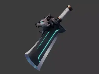 Shadow Wolf Sword 3D model