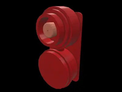 Alarm fire extinguisher Low-poly 3D model