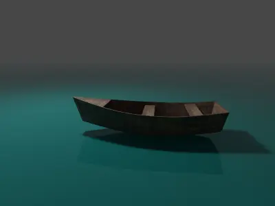 Old Rowboat Free 3D model