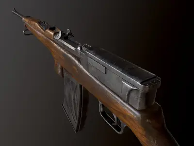 Mauser 1916 WW2 German Rifle PBR Low-poly 3D model